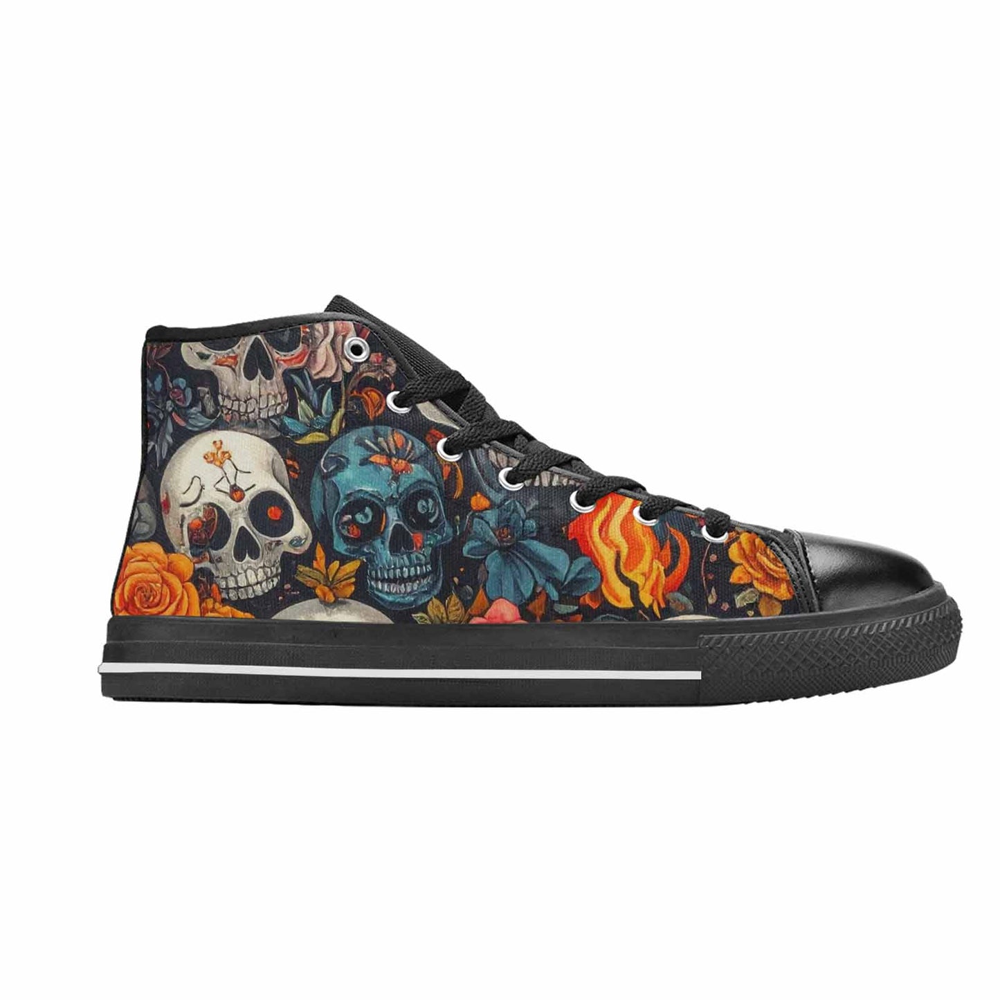 MEN'S Skull High Top Canvas Y2K Custom Shoes