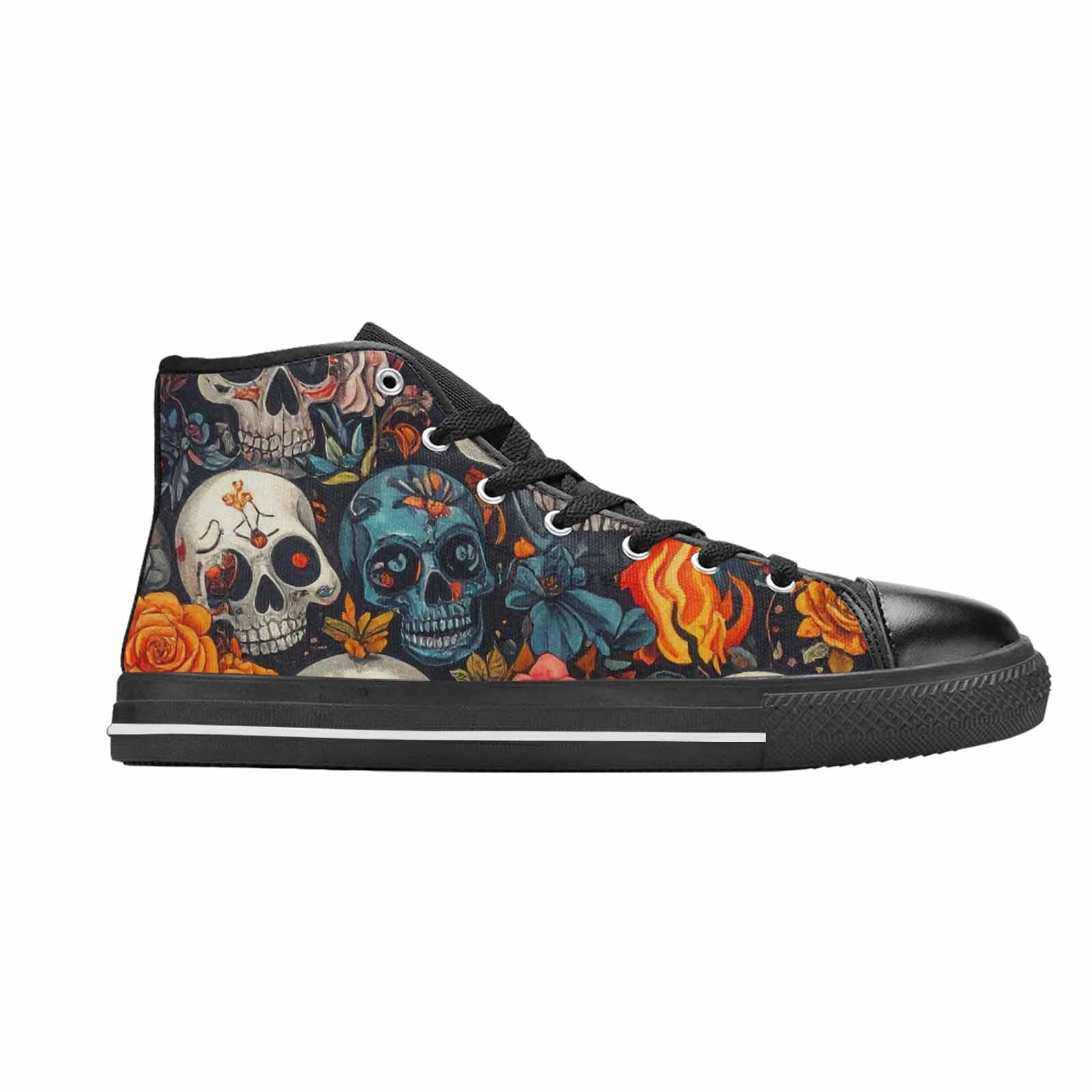 MEN'S Skull High Top Canvas Y2K Custom Shoes