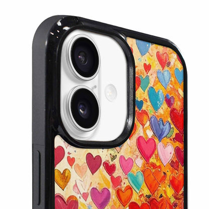 iPhone 17 Case — Full Color Vibrant Heart Original Art, Custom Printed Phone Case