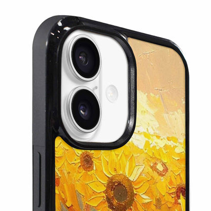 iPhone 17 Case — Impressionist Sunflower Brushstroke Pattern Floral, Custom Print Case Cover