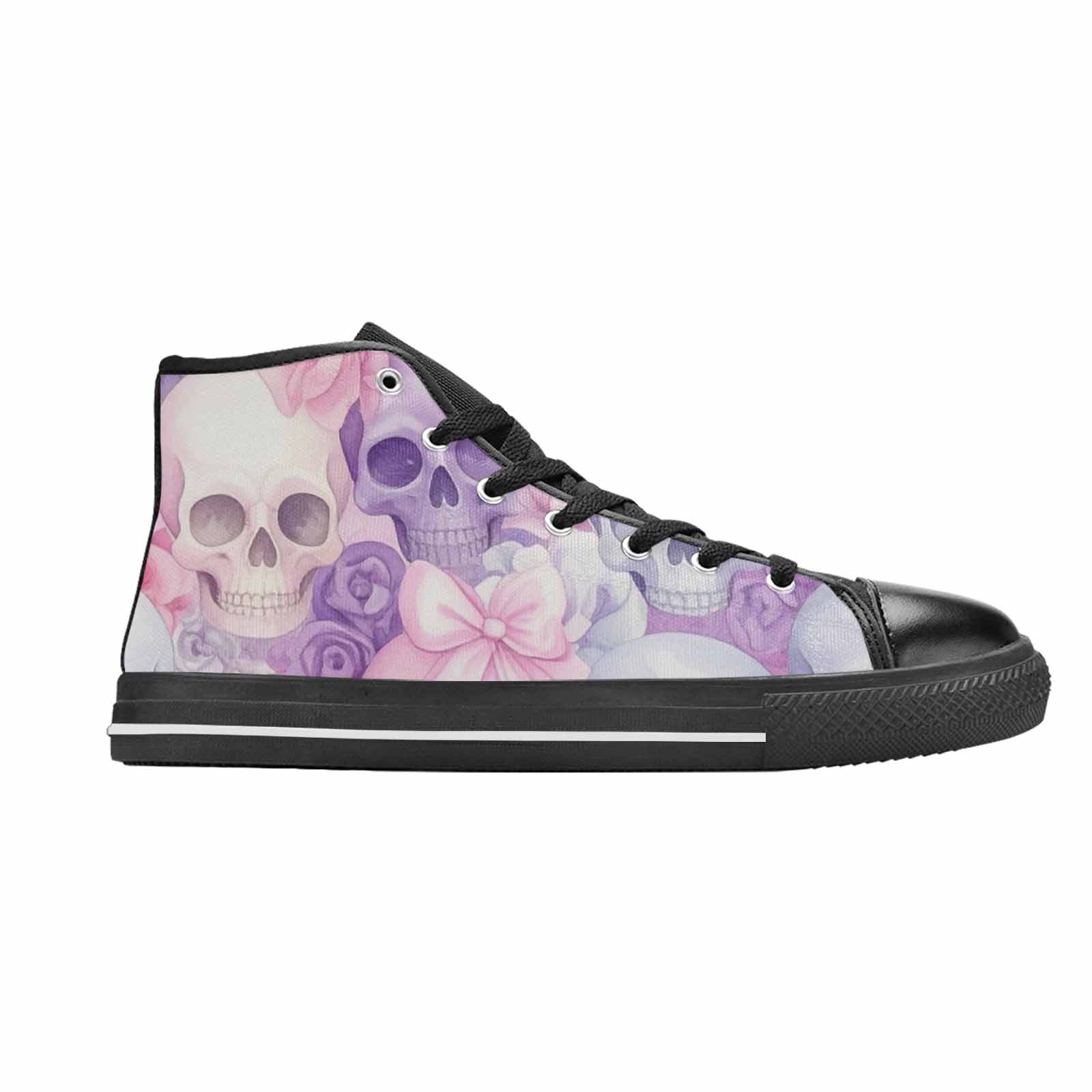 MEN'S Skulls - Pastel High Top Canvas Cottagecore Shoes