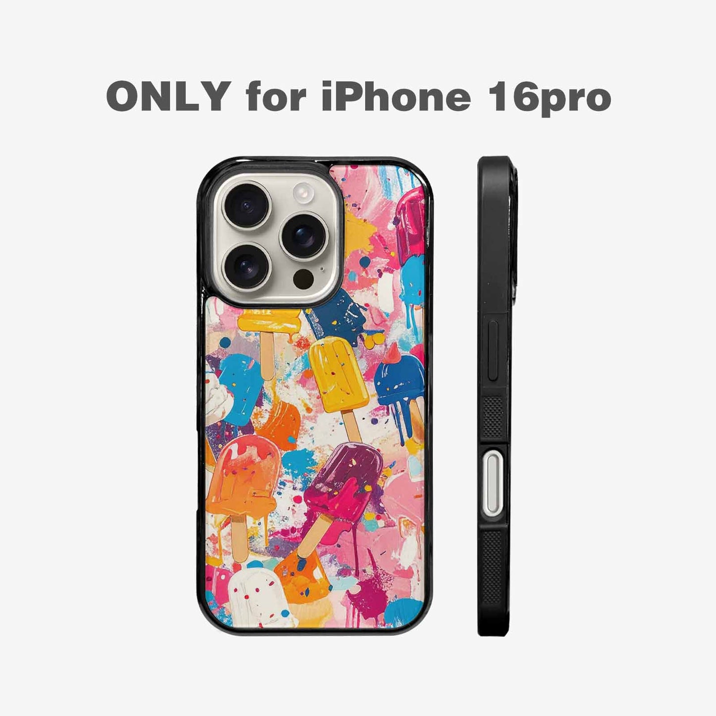 iPhone 16 Pro Case — Ice Cream Motif Ice Cream Motifs, Custom Made Phone Cover