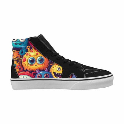 WOMEN'S Cartoon Monster Character High Top Canvas Neon Fantasy Custom Sneakers