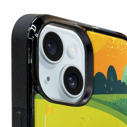 iPhone 15 Plus Case — Golf Cartoon Art Pattern, Custom Print Case Cover