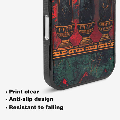 iPhone 16 Plus Case — Kwanzaa Kinara Pattern Seamless Repeat African, Custom Print Case Cover
