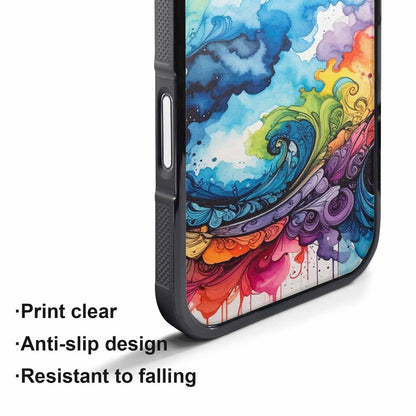 iPhone 17 Pro Max Case — Tie Dye Swirls (black Tie Dye, Custom Made Phone Cover