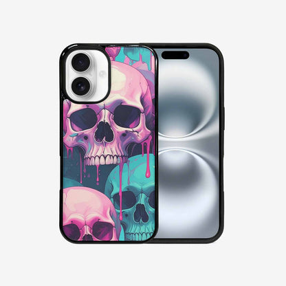iPhone 16 Case — 1000\'s Of Skulls Overlapping Each Other, Custom Art Phone Cover