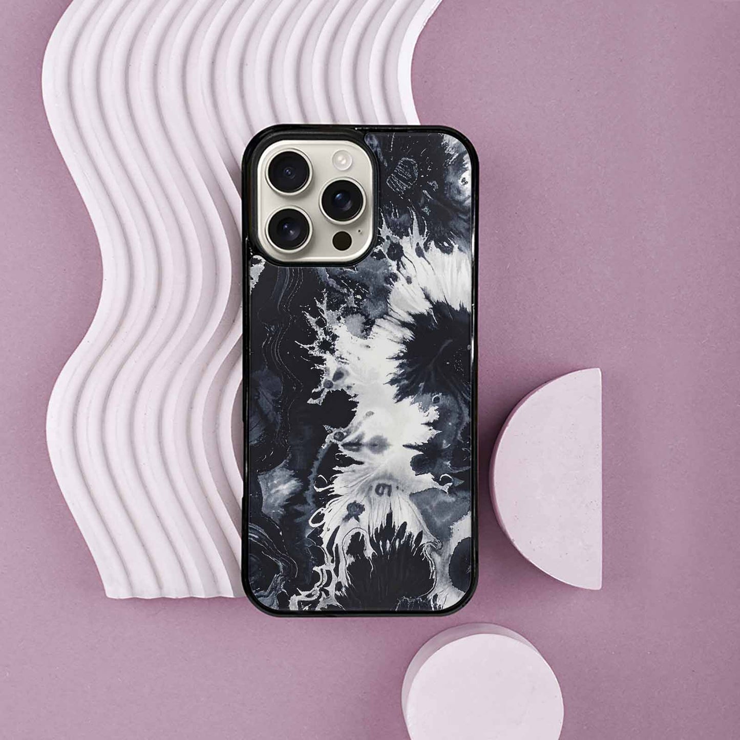 iPhone 16 Pro Max Case — Black White Animal Print, Custom Art Phone Cover