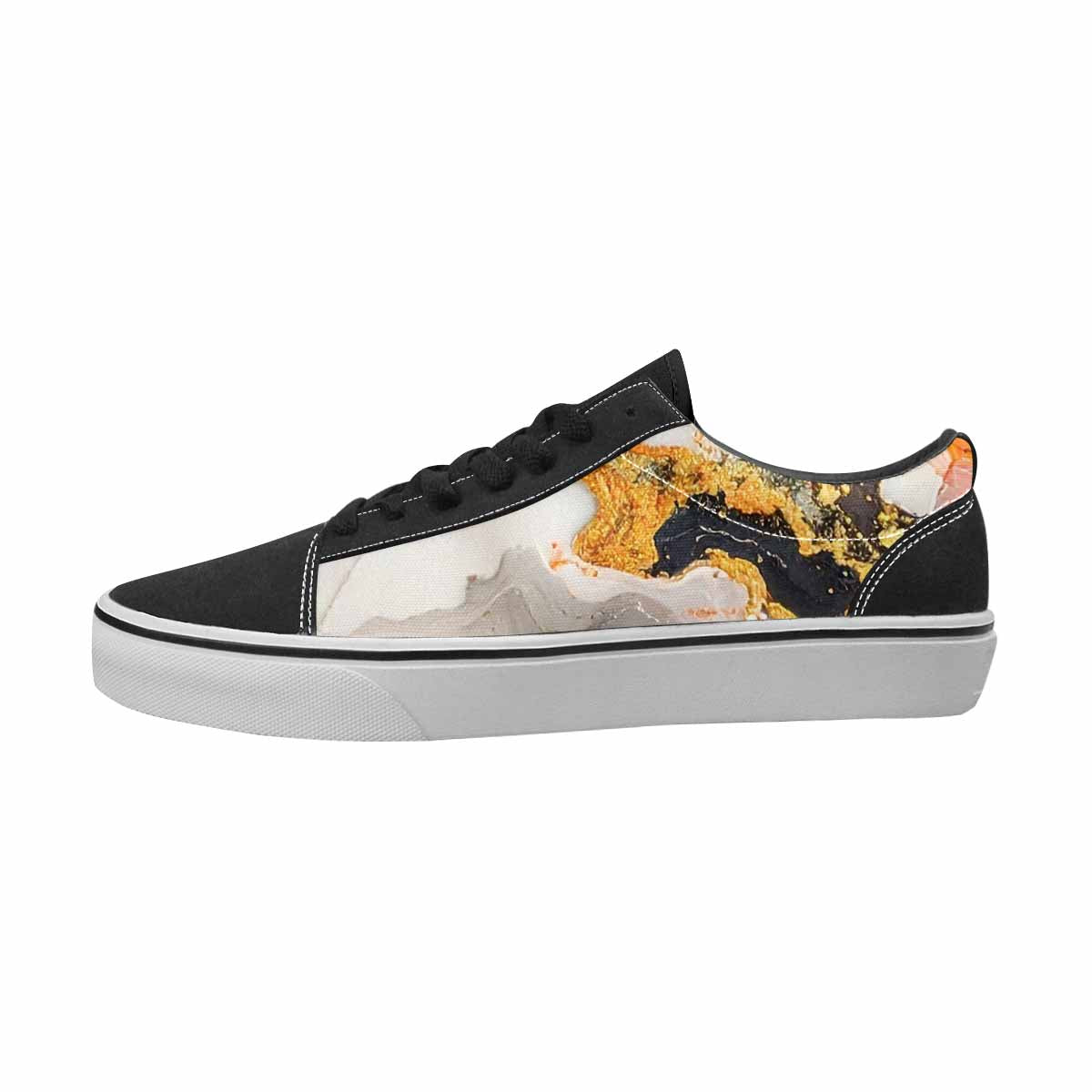 MEN'S Marble Canvas One Of A Kind Kaleidoscope Custom Art Shoes