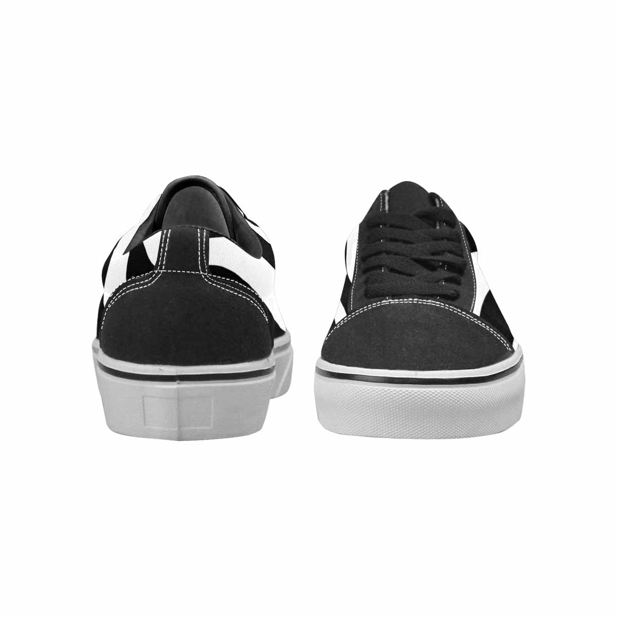 WOMEN'S Zebra Print Black White Canvas Lace-Up Aesthetic Shoes