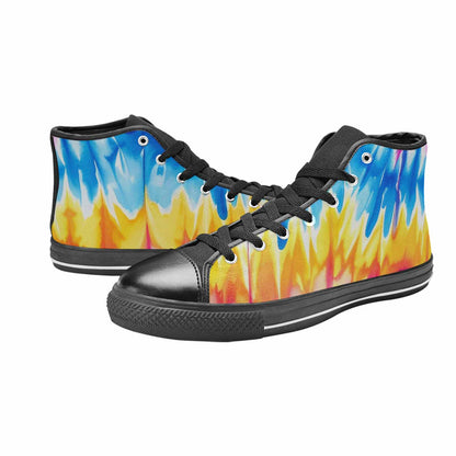 WOMEN'S Tie Dye Drip High Top Canvas Dreamcore Custom Shoes