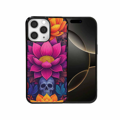 iPhone 15 Pro Max Case — Lotus Skulls, Customized Protective Case