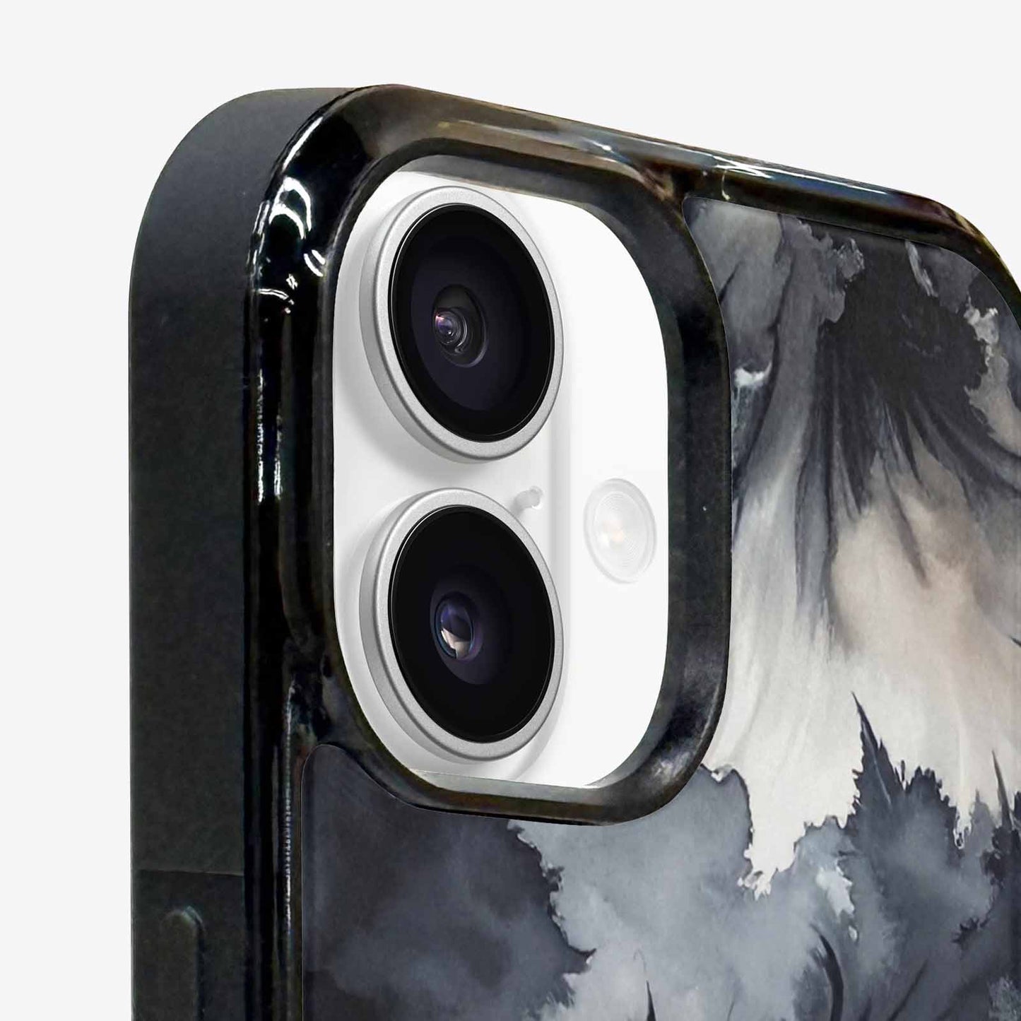 iPhone 16 Case — Tie Dye Black And Gray Blended, Custom Printed Phone Case
