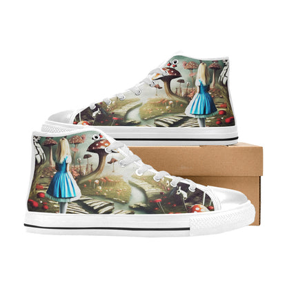 WOMEN'S Trippy Acid Art Creepy High Top Canvas Y2K Shoes