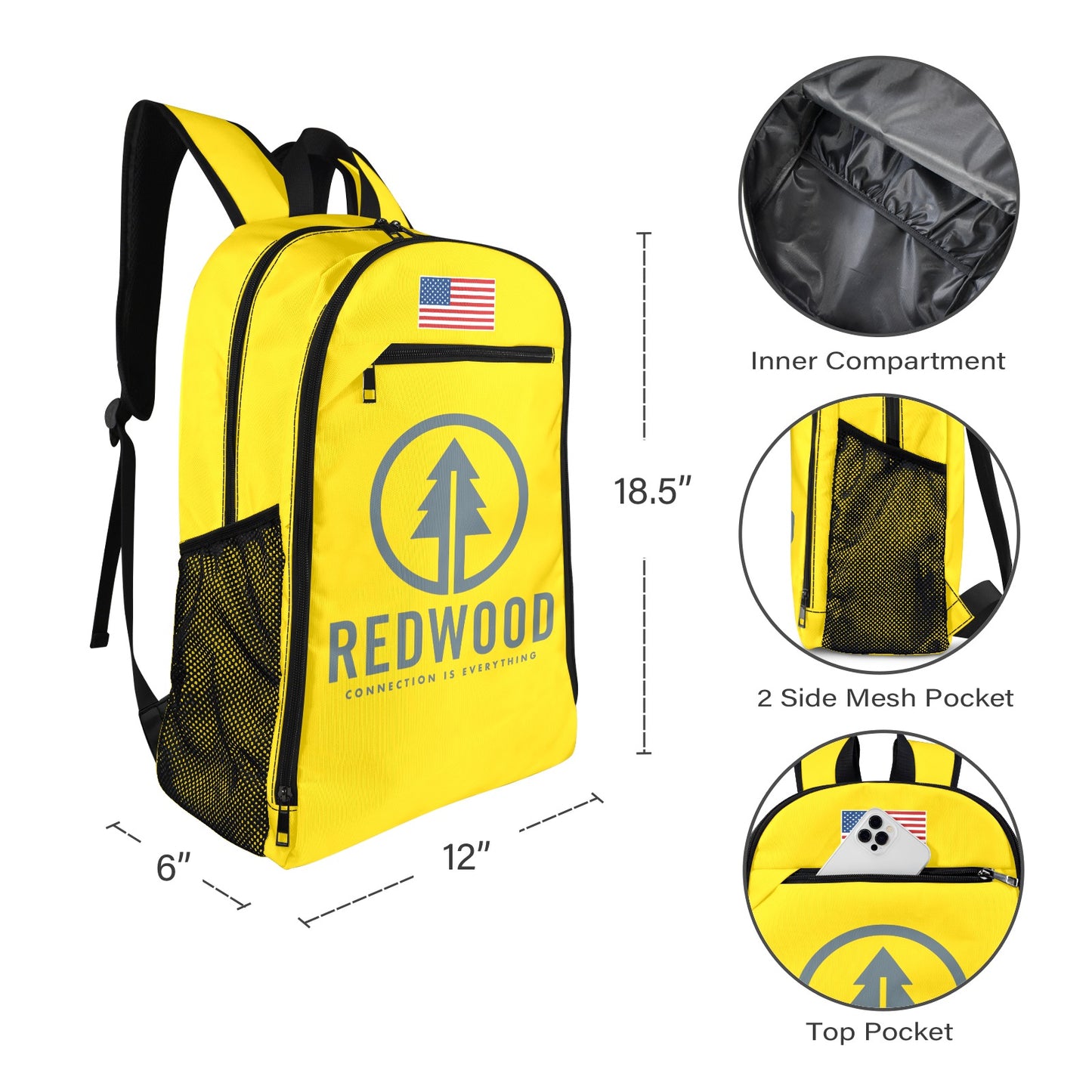 Red Wood All Over Print Leisure Sports Backpack (Model 1741)