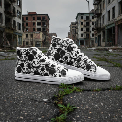 Xo Xo Art Pen and Ink Style Unisex High Top Canvas Shoes