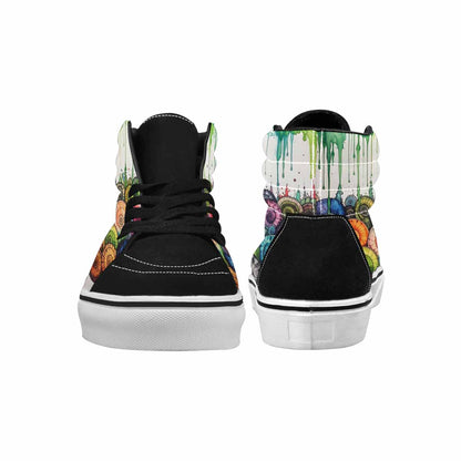 MEN'S Tie High Top Canvas Grunge Custom Shoes