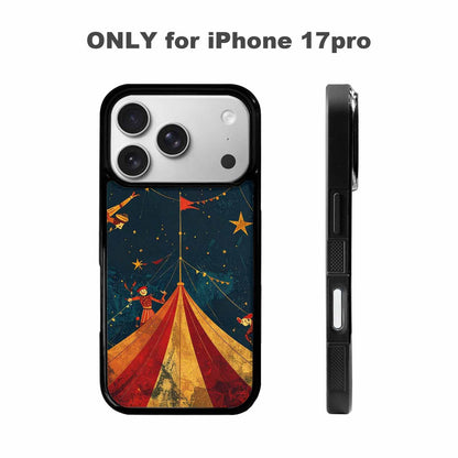 iPhone 17 Pro Case — Vintage Circus Art Pattern Retro Vintage, Custom Print Case Cover