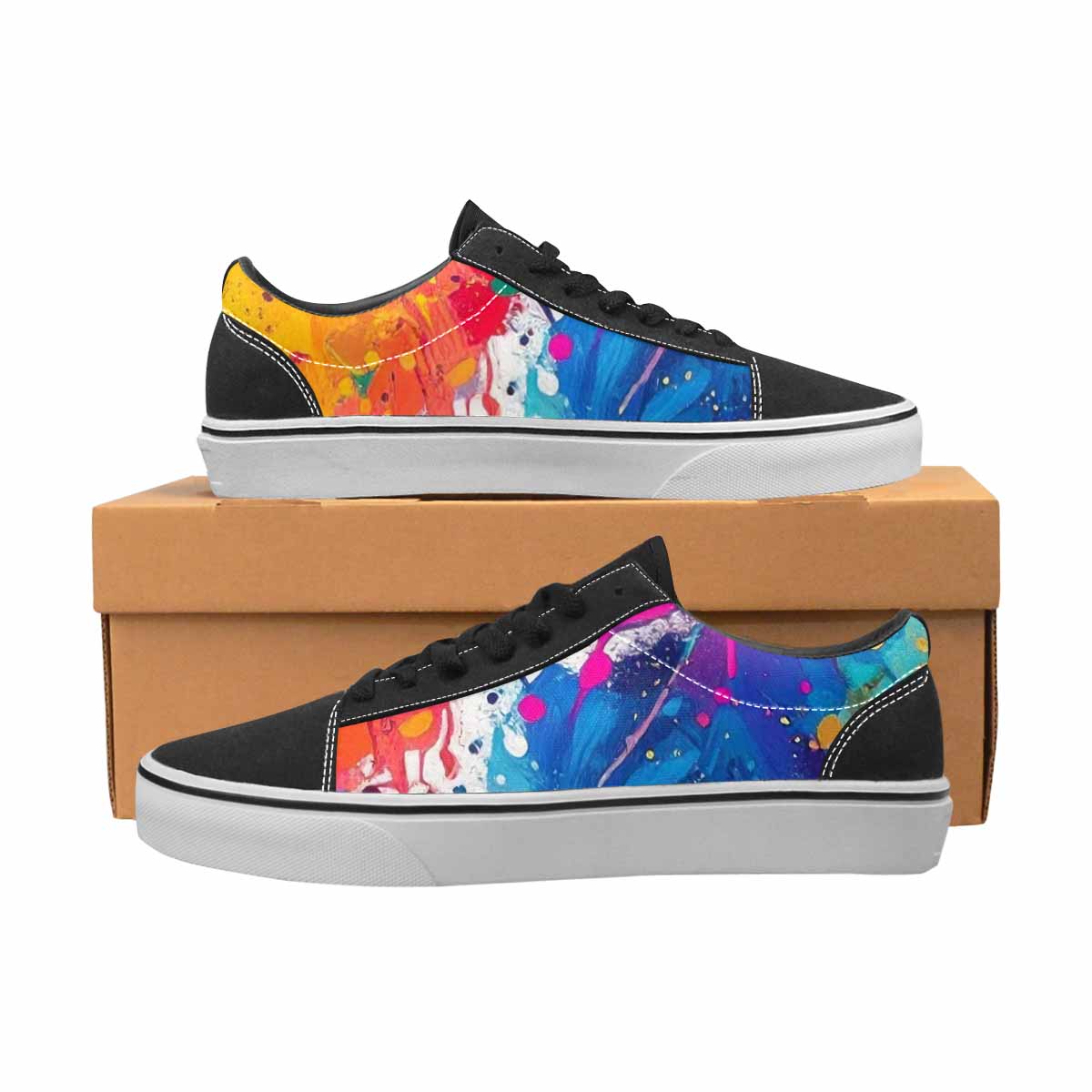 MEN'S Paint Splatter Canvas Lace-Up Neon Fantasy Shoes
