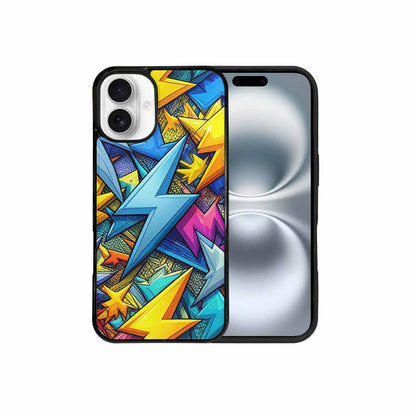 iPhone 16 Plus Case — Lightning Bolt Storm Pattern Hundreds Of, Custom Phone Case