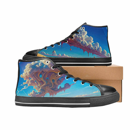 MEN'S Surrealist Desert Dreamscape High Top Canvas Vivid Shoes