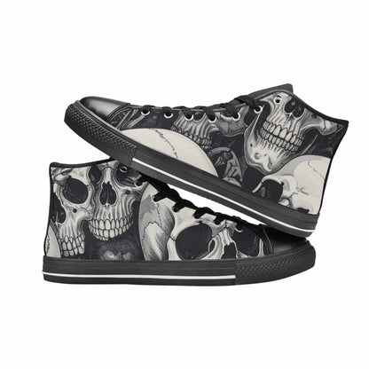 WOMEN'S Skulls - Classic High Top Canvas Neon Fantasy Custom Shoes