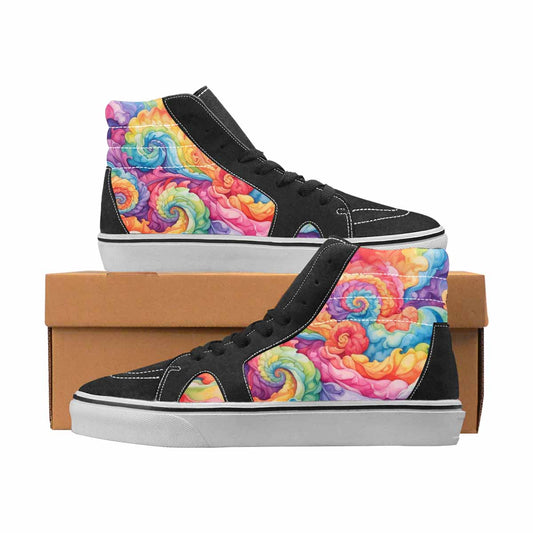 WOMEN'S Tie Dye High Top Canvas Bold Print Y2K Custom Print Sneakers