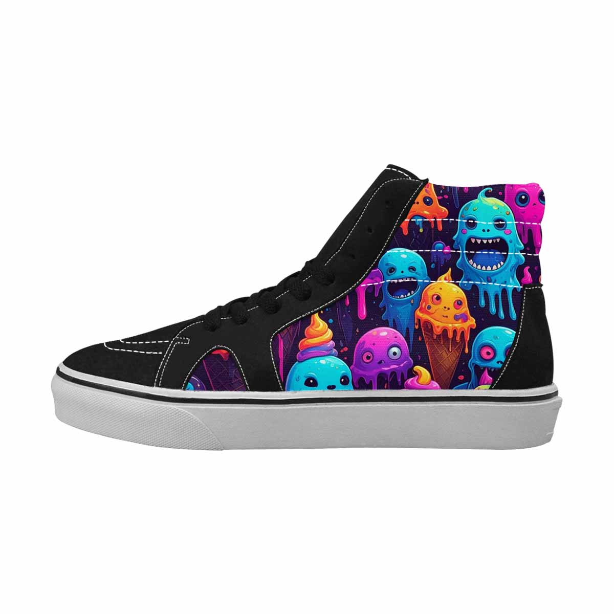 MEN'S Ice Cream Monsters  High Top Canvas Dark Academia Sneakers