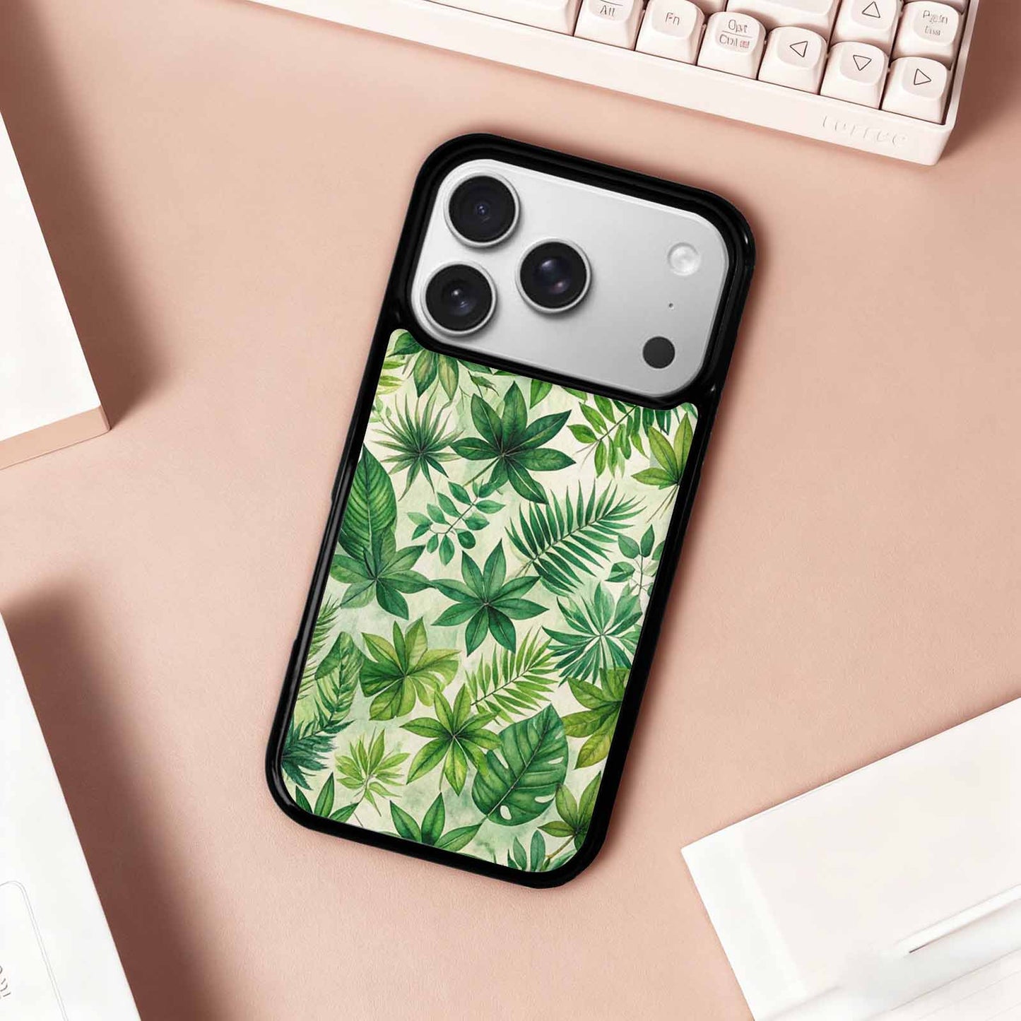 iPhone 17 Pro Case — Small Seven Point Palmate Leaf Floral, Original Design Phone Case