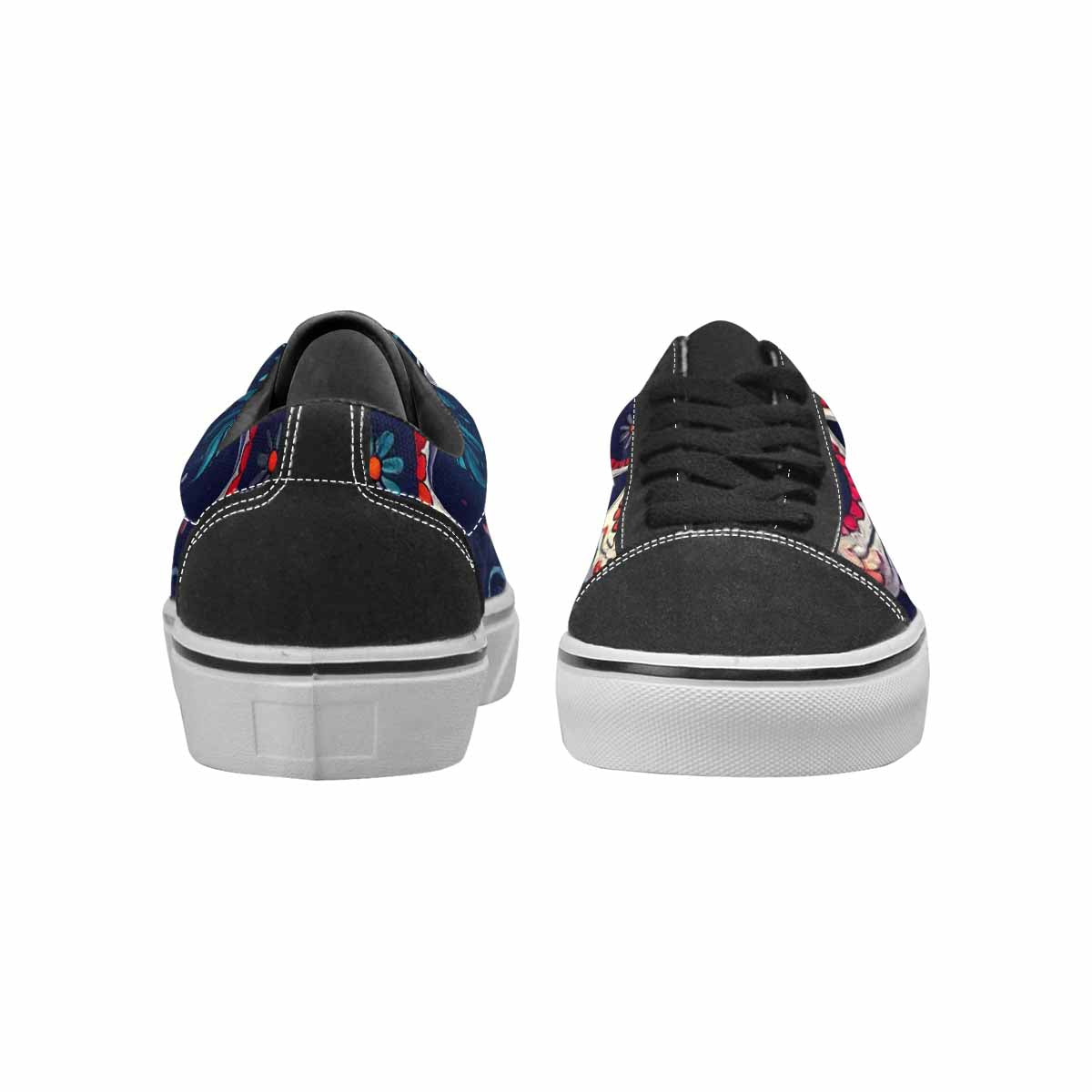 MEN'S Day Of Dead Sugar Skull Canvas Lace-Up Surreal Custom Shoes