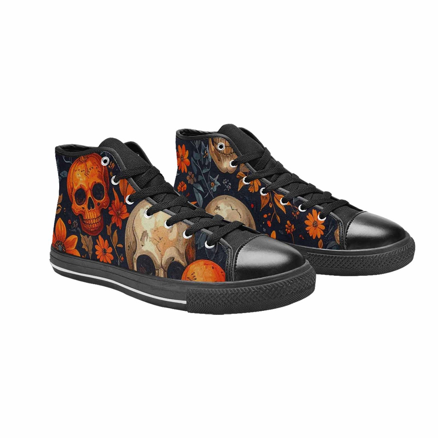 MEN'S Skulls - Halloween High Top Canvas Dark Academia Custom Shoes