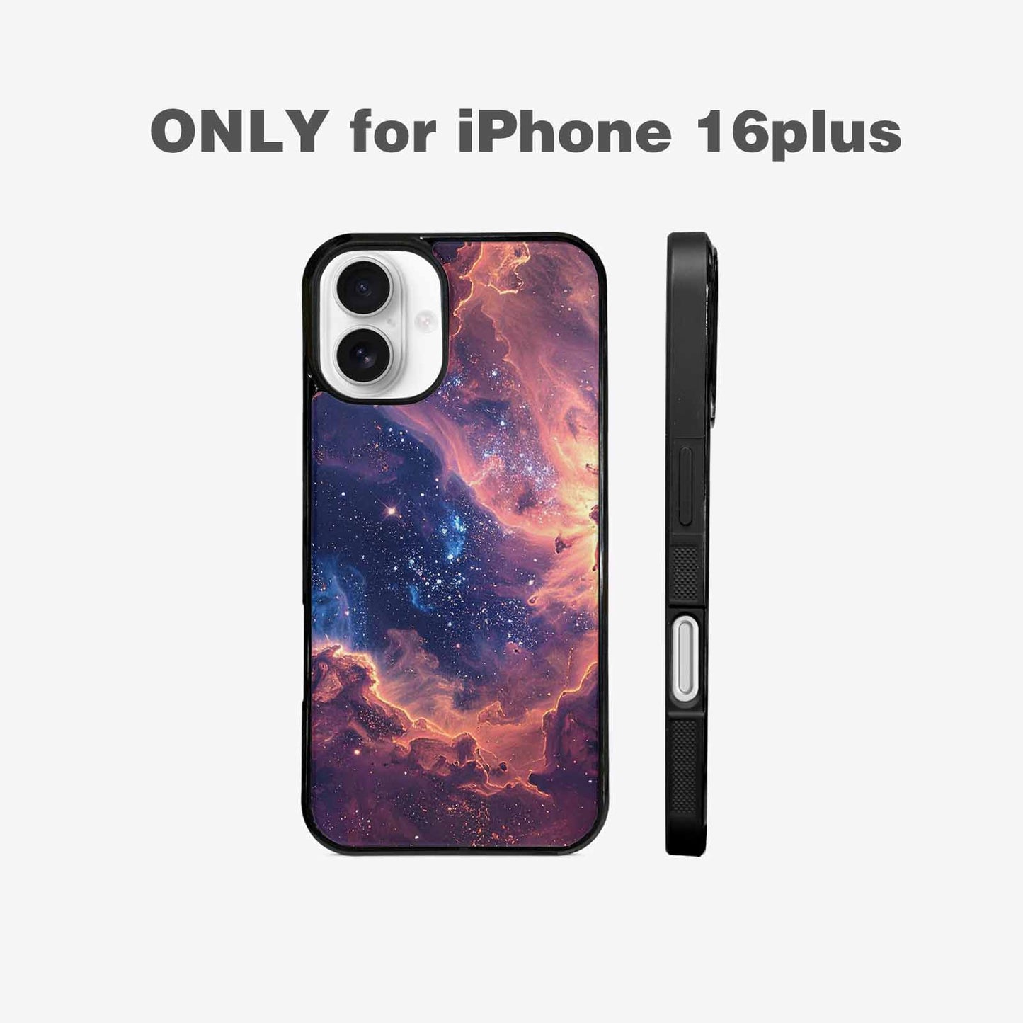 iPhone 16 Plus Case — Nebula Texture With Dense Star Cluster, Custom Designed Case Cover