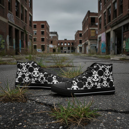 Xo Xo Art Pen and Ink Style Unisex High Top Canvas Shoes