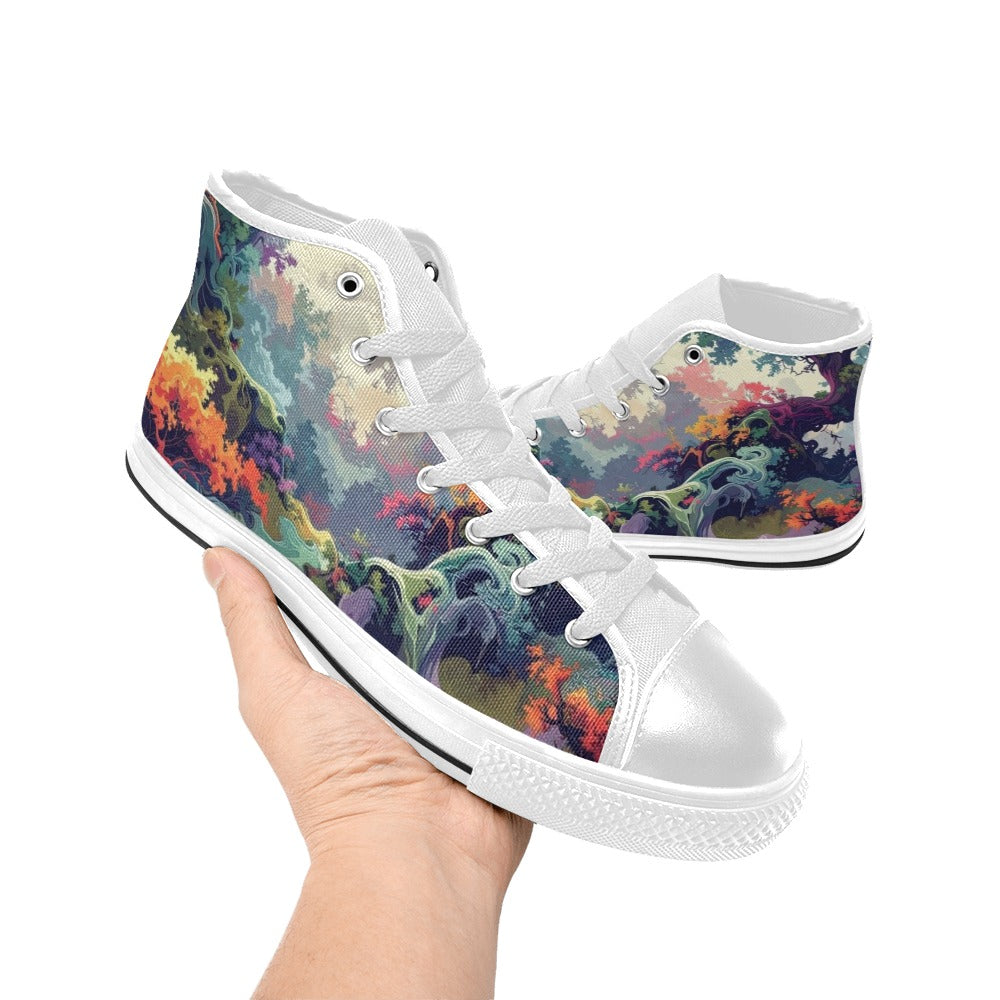 Camo Design 1 Men's High Top Canvas Shoes