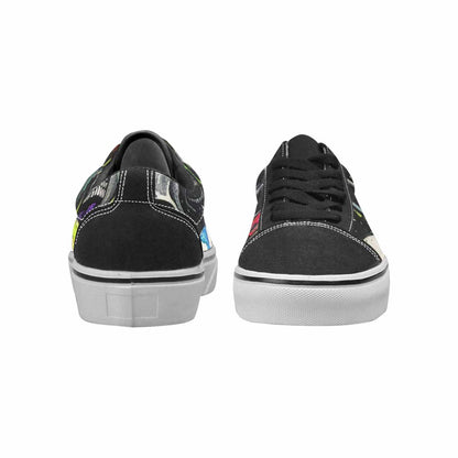 WOMEN'S Rainbow From Skull S Lace-Up Canvas Dark Academia Sneakers