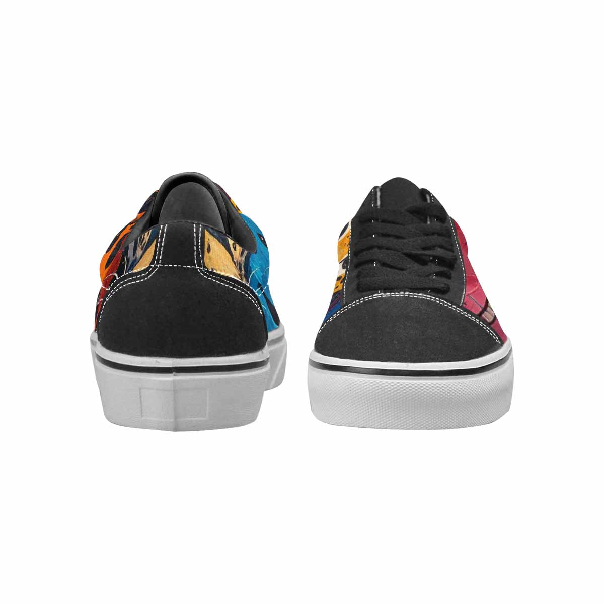 WOMEN'S Smiley Faces Lace-Up Canvas Wallpaper Art Sneakers