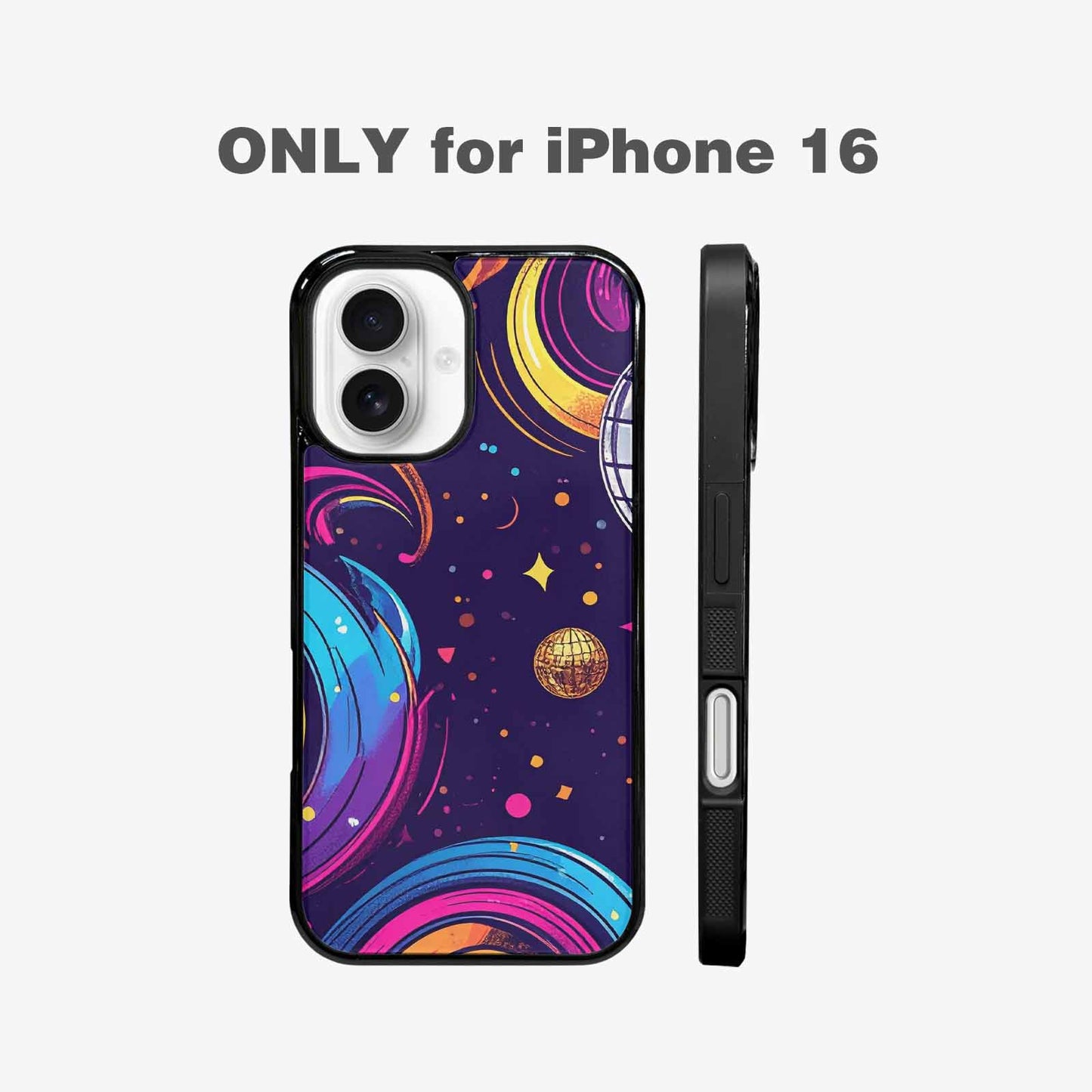 iPhone 16 Case — 1970s Disco Cartoon Art Pattern, Custom Made Phone Cover