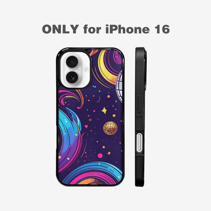 iPhone 16 Case — 1970s Disco Cartoon Art Pattern, Custom Made Phone Cover