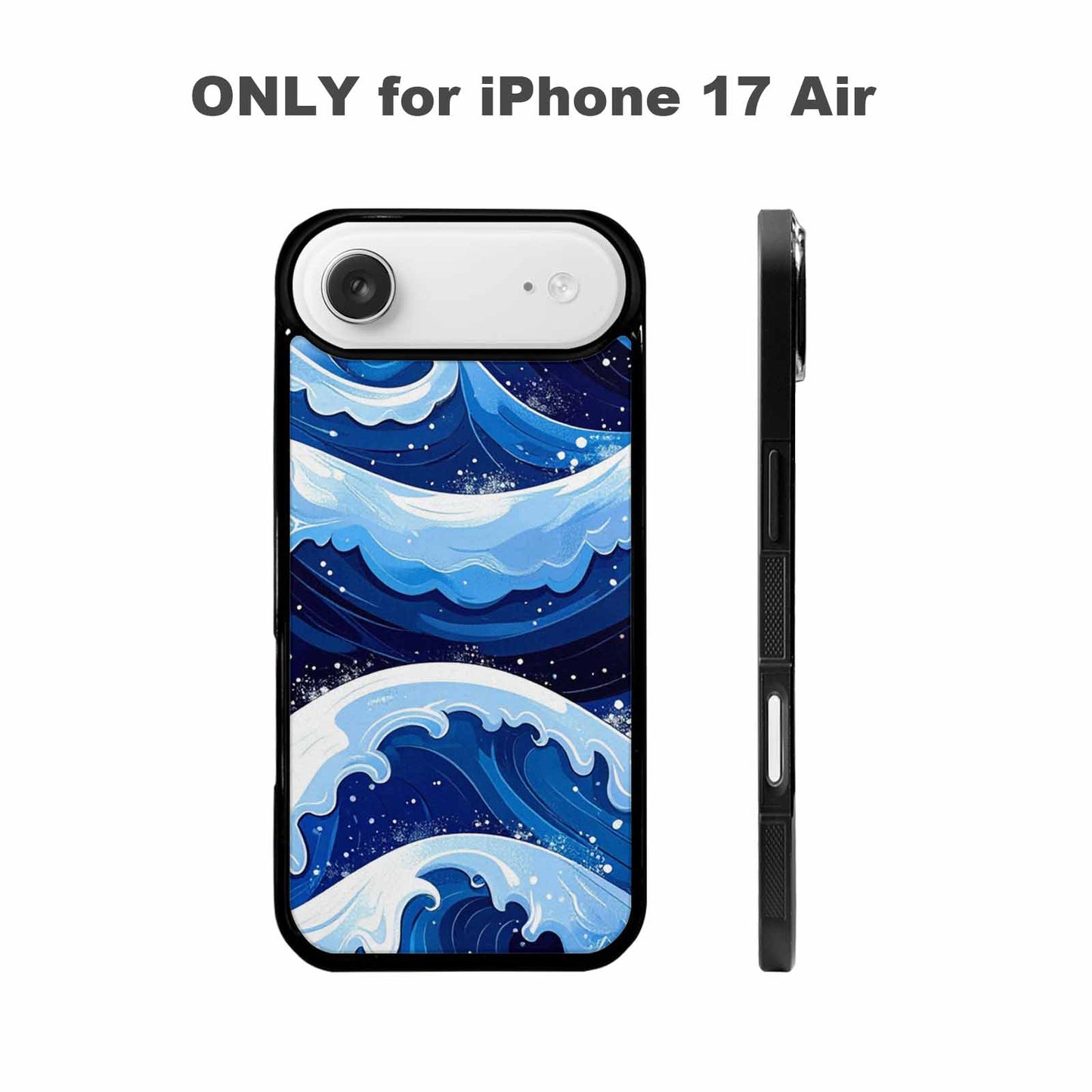 iPhone 17 Air Case — Glossy Winter Wave Seamless Cartoon Cute, Custom Phone Case