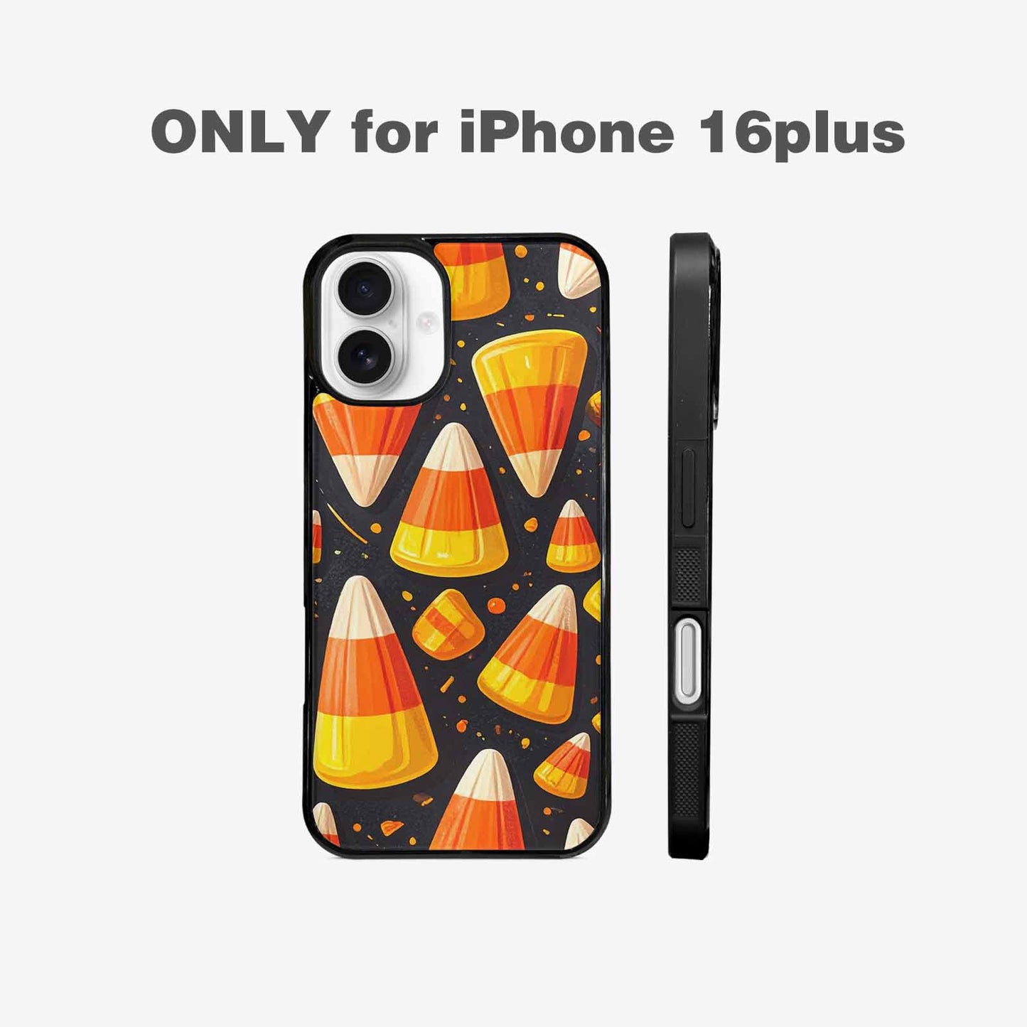 iPhone 16 Plus Case — Halloween Candy Corn, Personalized Phone Case