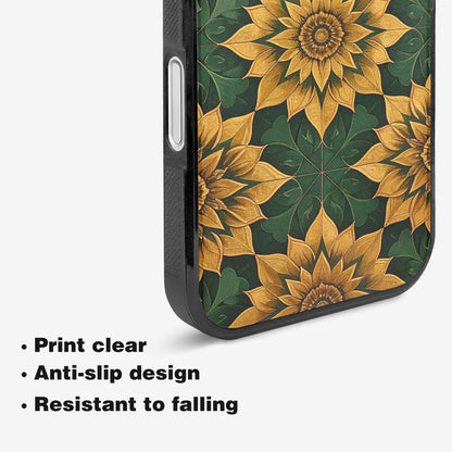 iPhone 16 Case — Sunflower Motifs Arranged In A Repeating, Unique Phone Case Design