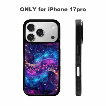 iPhone 17 Pro Case — Snake Print Galaxy Seamless Pattern Animal, Custom Printed Phone Case