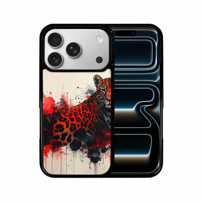 iPhone 17 Pro Case — Animal Print Black Red Ink Animal, Custom Art Phone Cover