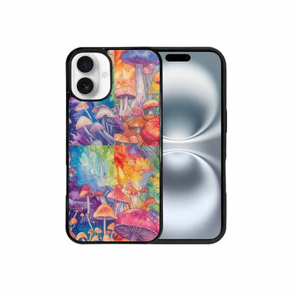 iPhone 16 Plus Case — Mushrooms Tie Dyemushrooms Pat 6t6 Personalized, Original Design Phone Case