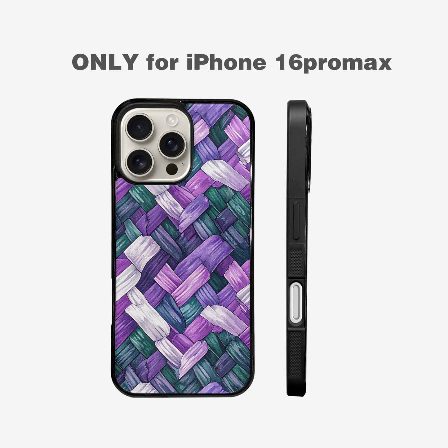 iPhone 16 Pro Max Case — Genderqueer Flag Color Theme Small Rainbow, Custom Made Phone Cover