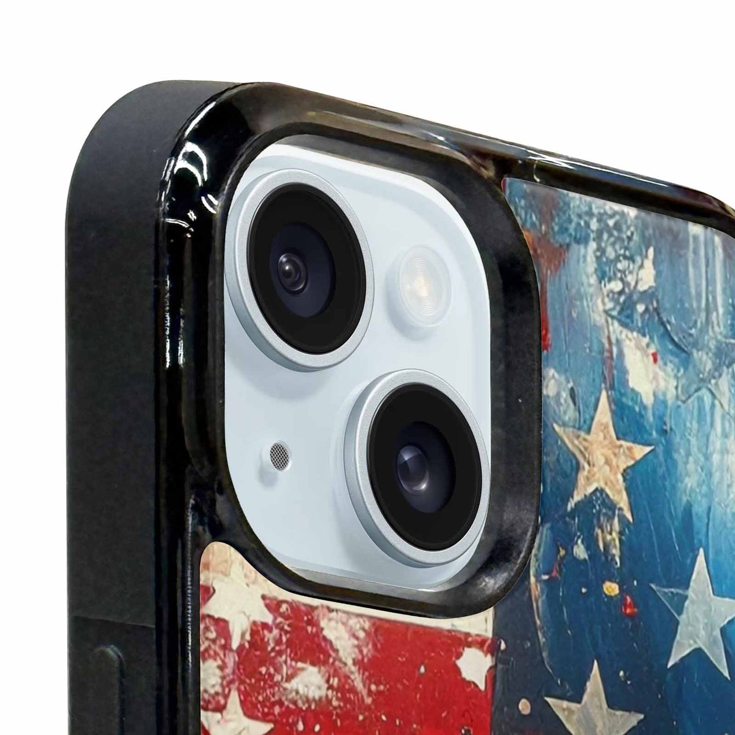 iPhone 15 Case — Patriotic Stars And Stripes American Stars, Custom Art Phone Cover