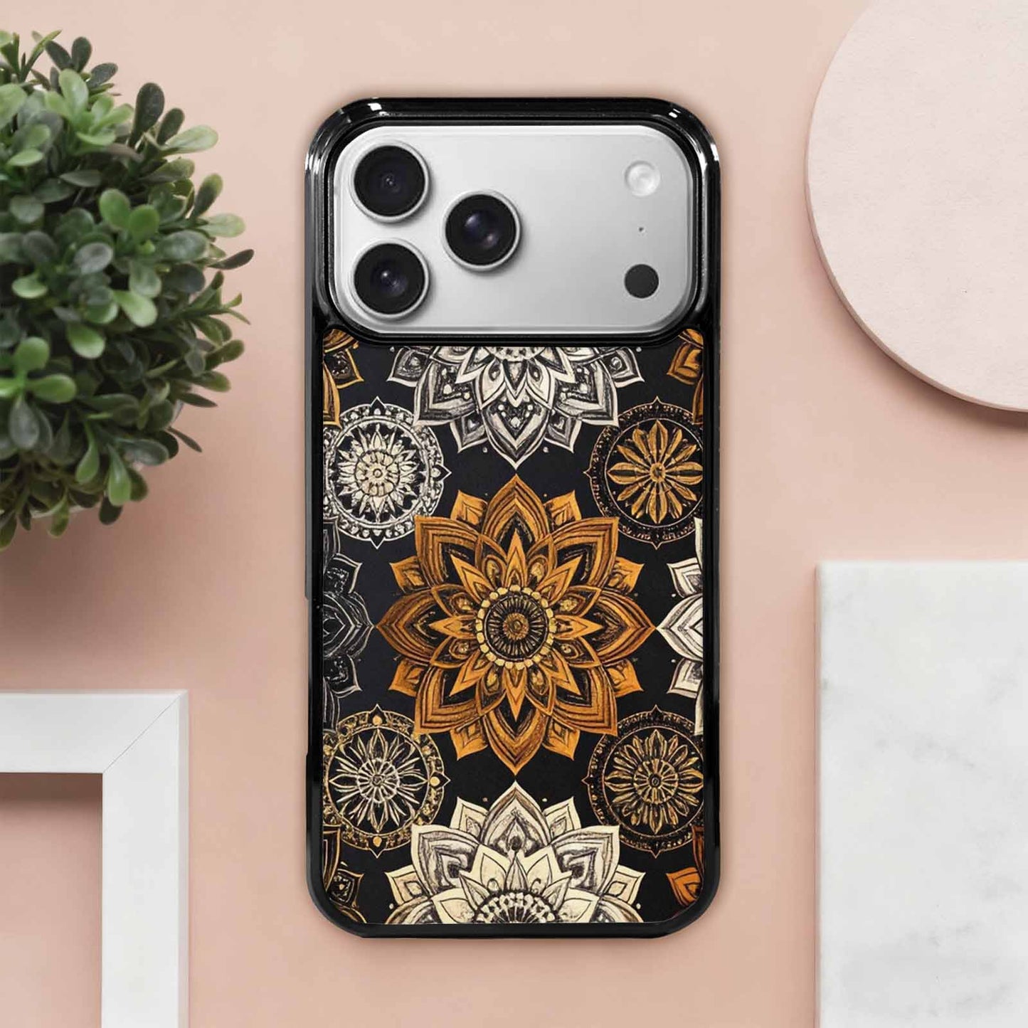 iPhone 17 Pro Max Case — Small Mandala Pattern, Randomly Floral, Custom Made Phone Cover