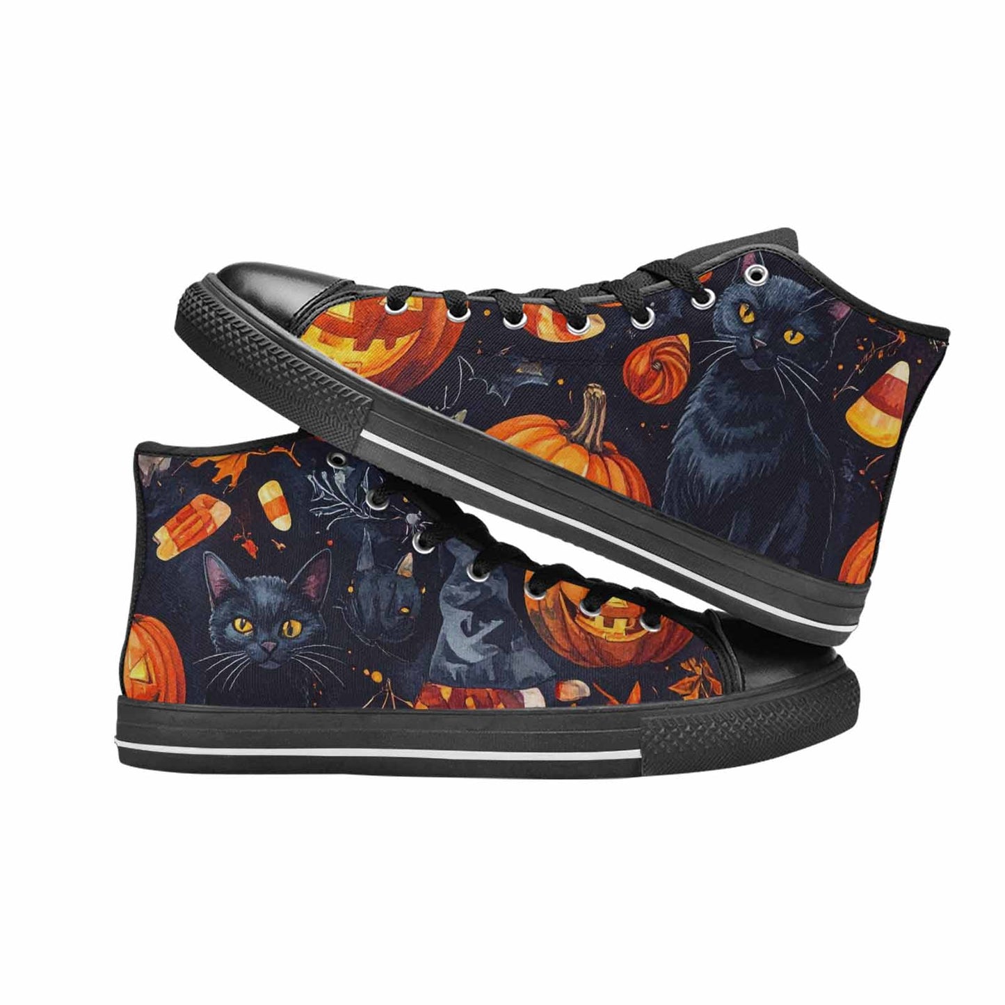 MEN'S Halloween High Top Canvas Cottagecore Custom Sneakers