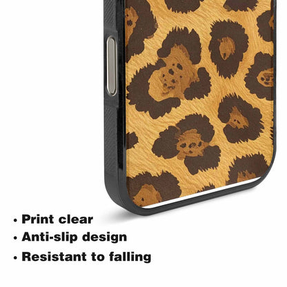 iPhone 16 Pro Case — Classic Leopard Print Warm Golden Tan, Personalized Phone Case