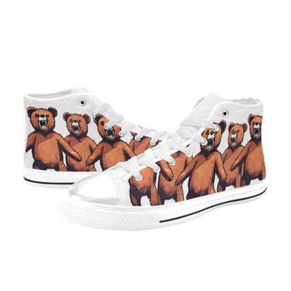 WOMEN'S Bears 3 High Top Canvas Aesthetic Custom Sneakers